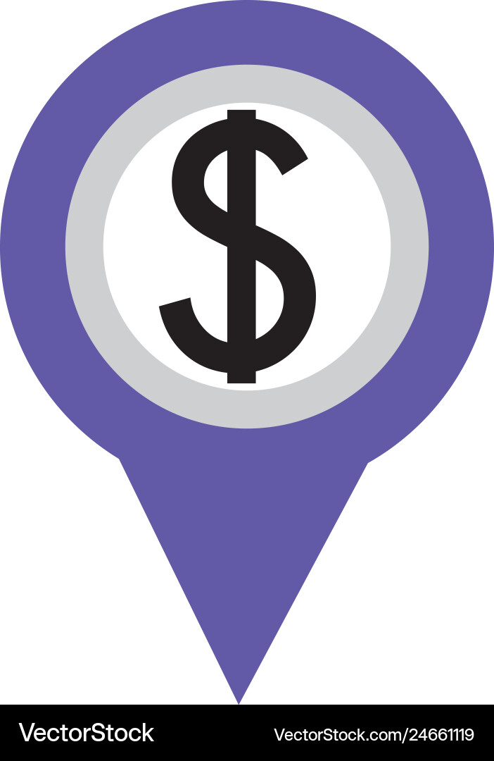 Pin pointer location icon vector image