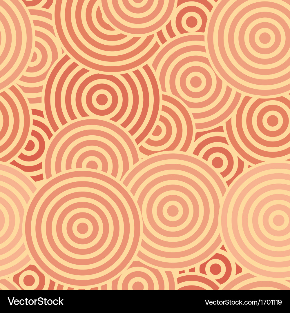Red Concentric Circles Pattern vector image