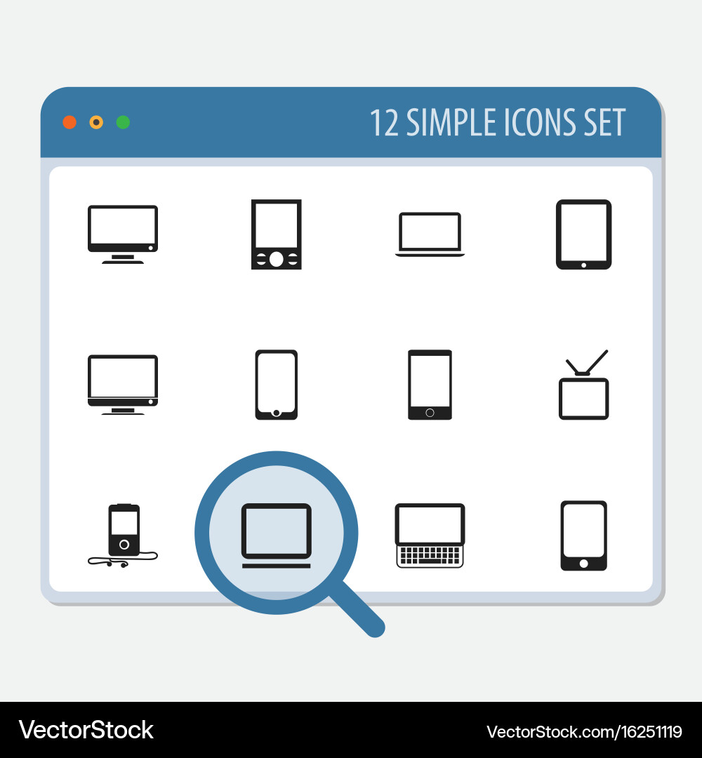 Set of 12 editable instrument icons includes Vector Image