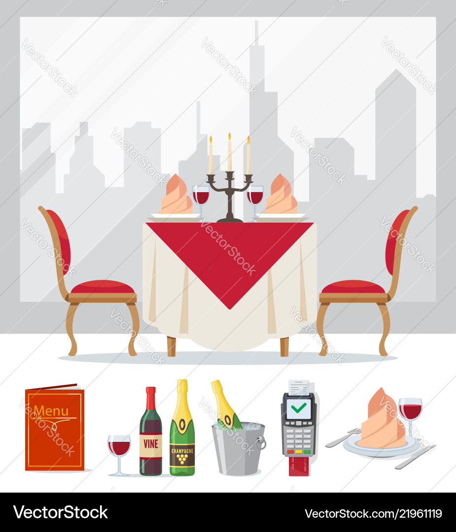 Set von Restaurant bunte Ikone im flachen Stil Set von Restaurant bunte Ikone im flachen Stil vektorbild