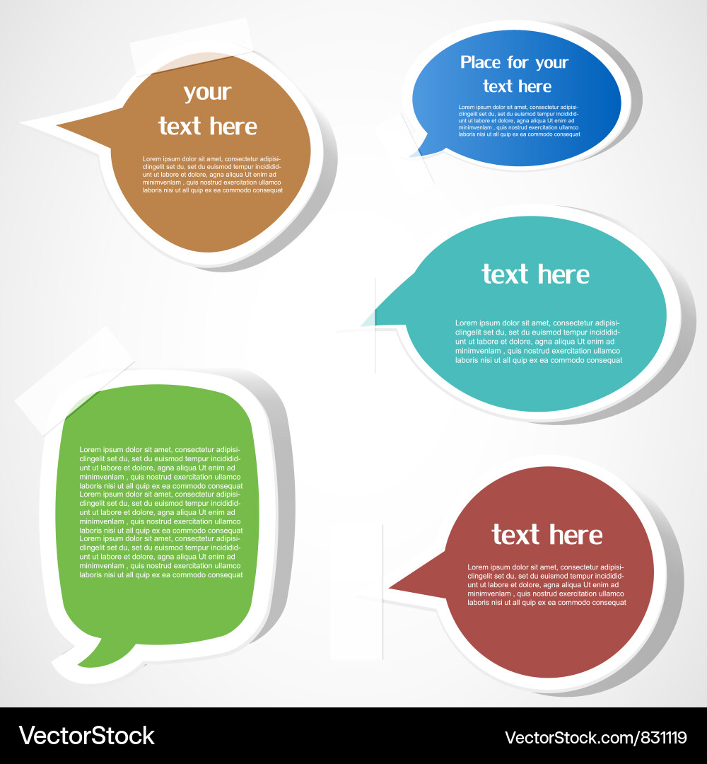 Speech bubbles Vector Image
