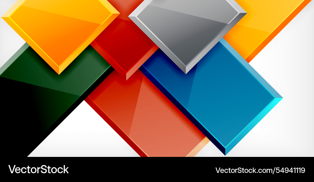 Square shape color abstract geometry Square shape color abstract geometry vector image