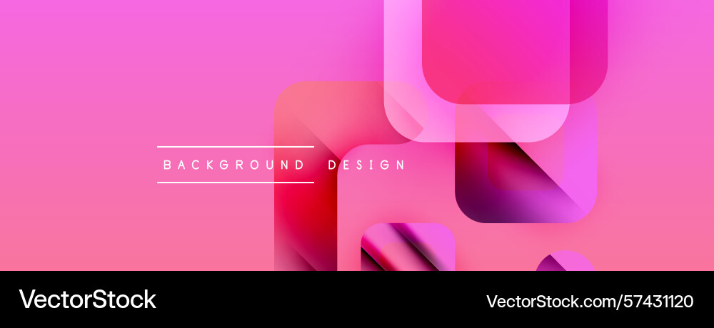 Abstract pink gradient background overlapping Vector Image