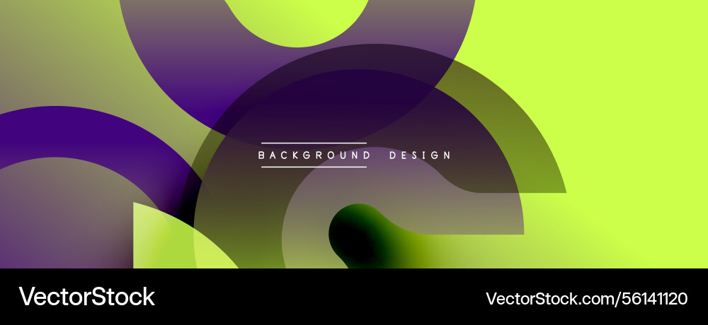 Abstract shapes overlap creating dynamic Vector Image