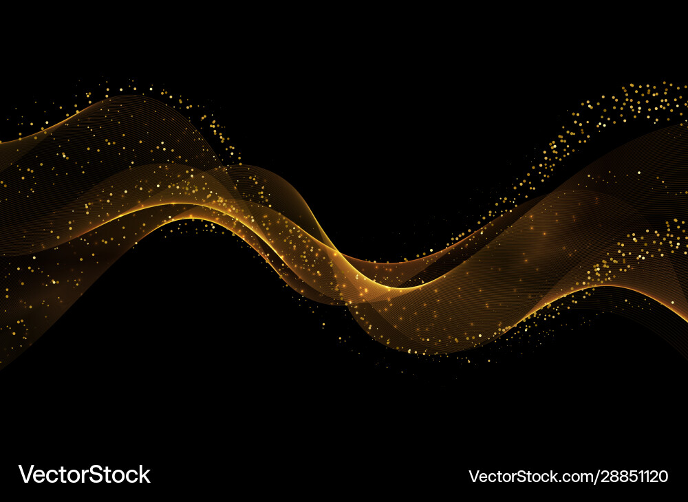 Abstract shiny color gold wave design element Abstract shiny color gold wave design element vector image
