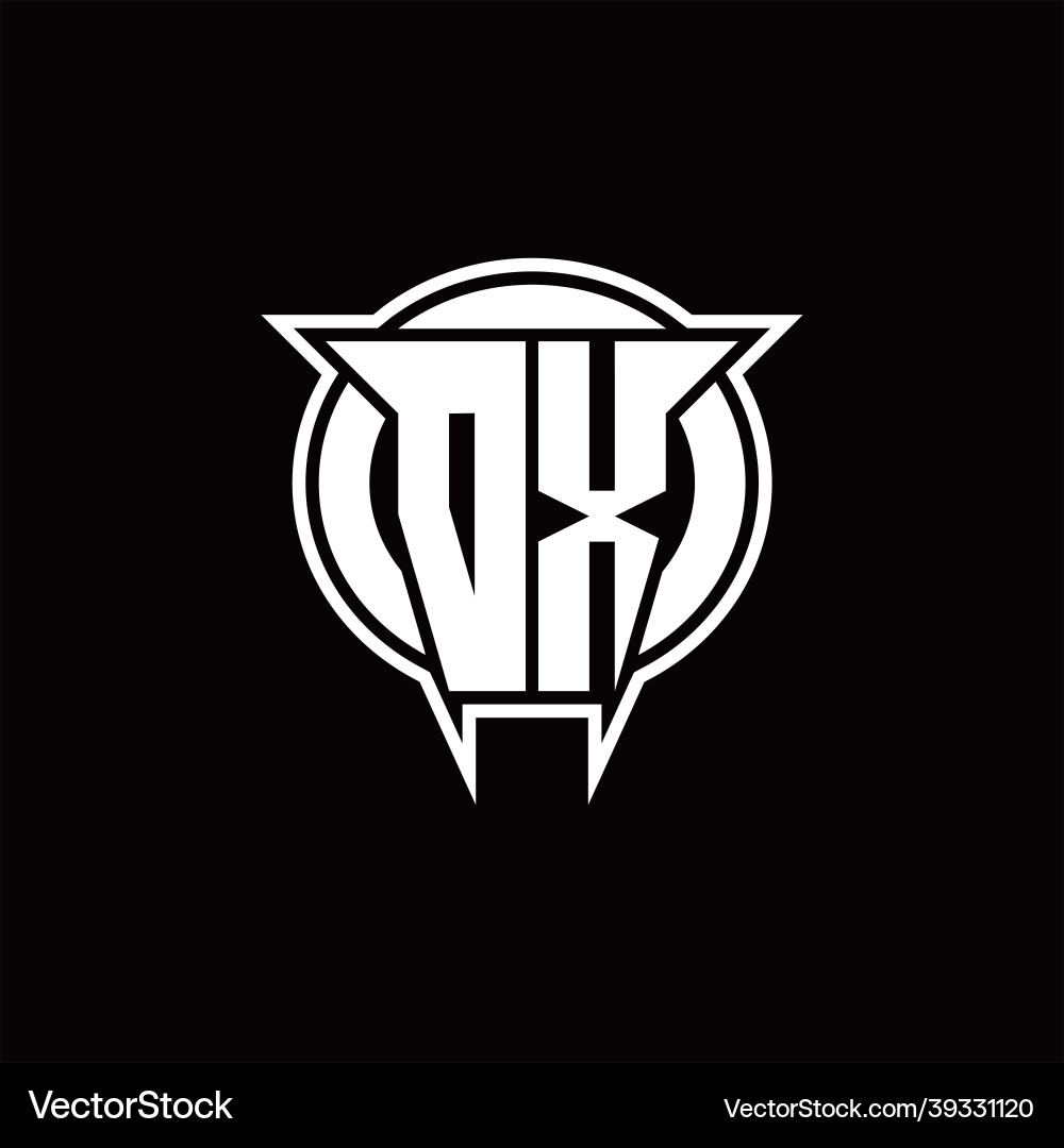 Dx logo monogram with circle rounded shape design Dx logo monogram with circle rounded shape design Vector Image