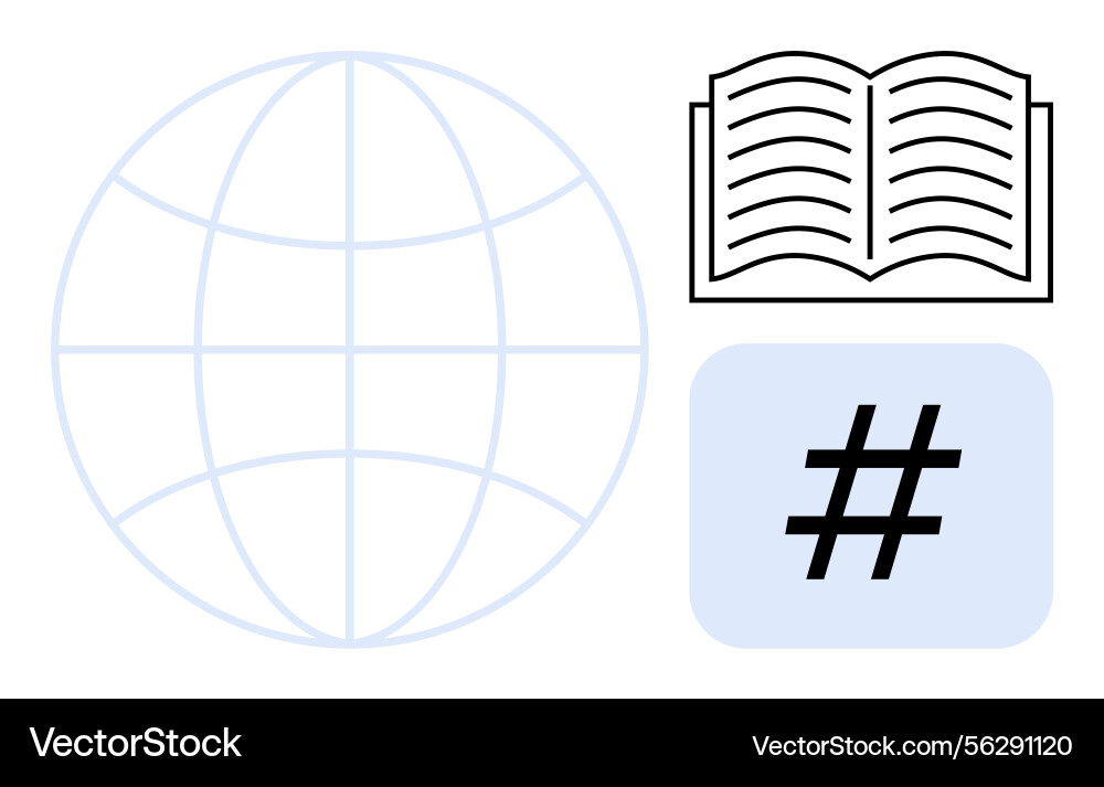 Global connection with knowledge and social media Global connection with knowledge and social media vector image