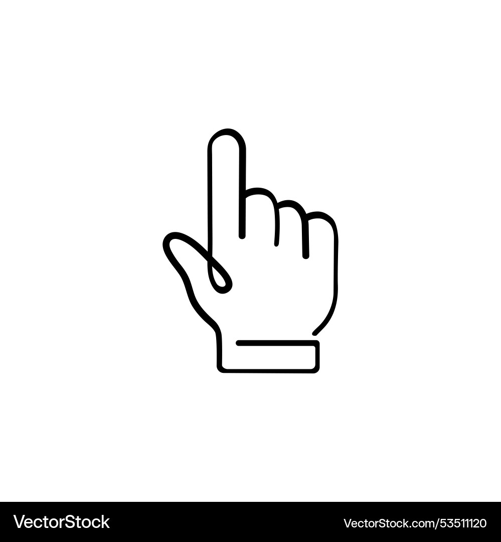 Index finger line style icon design Vector Image