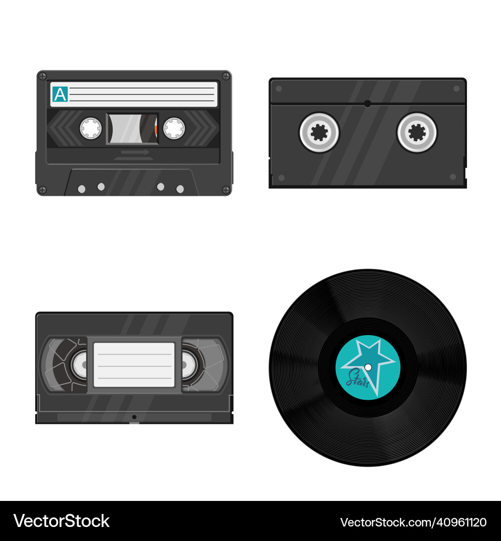 Isolated object of device and player logo vector image