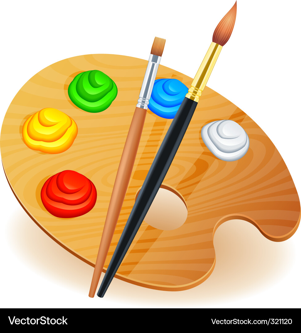 Künstlerpalette Vektorbild