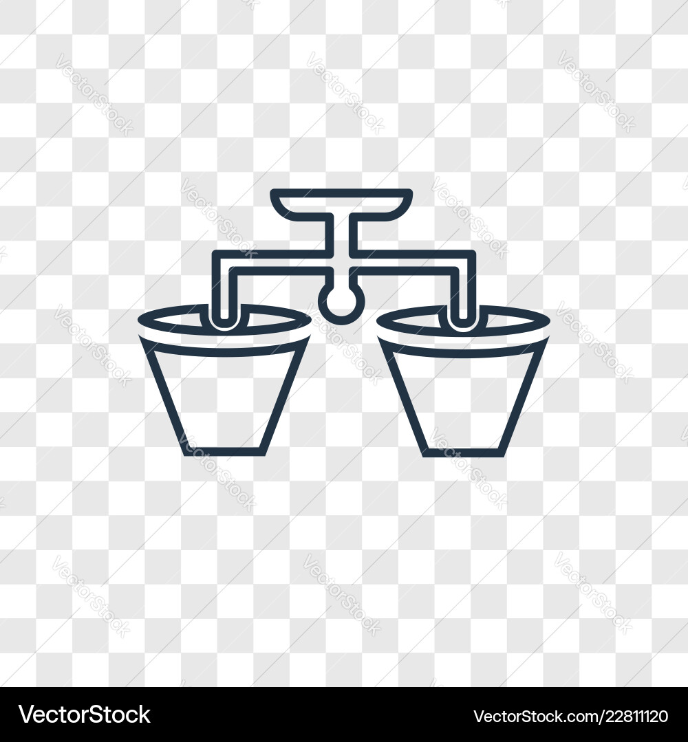 Lamp concept linear icon isolated on transparent Lamp concept linear icon isolated on transparent vector image