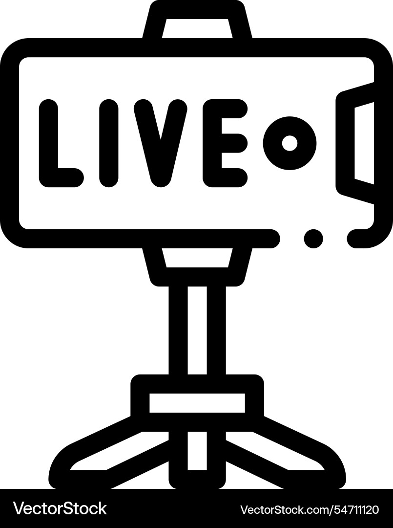 Live stream icon thin linear style design Live stream icon thin linear style design vector image