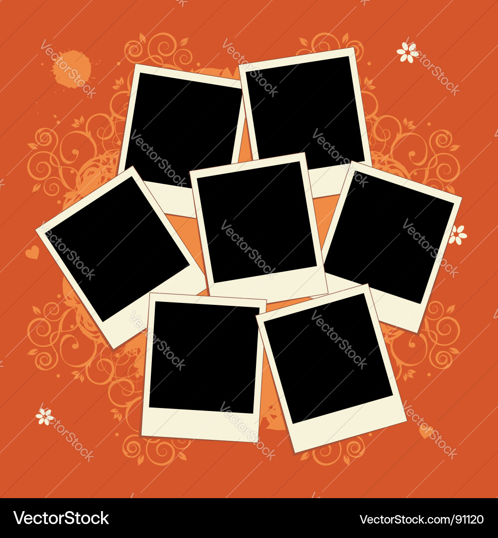 Polaroid Frame Template vector image