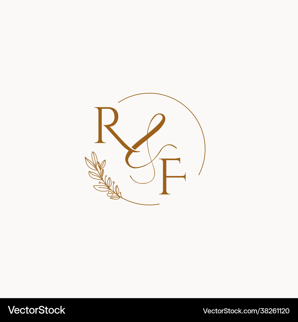 Rf initial wedding monogram logo Royalty Free Vector Image