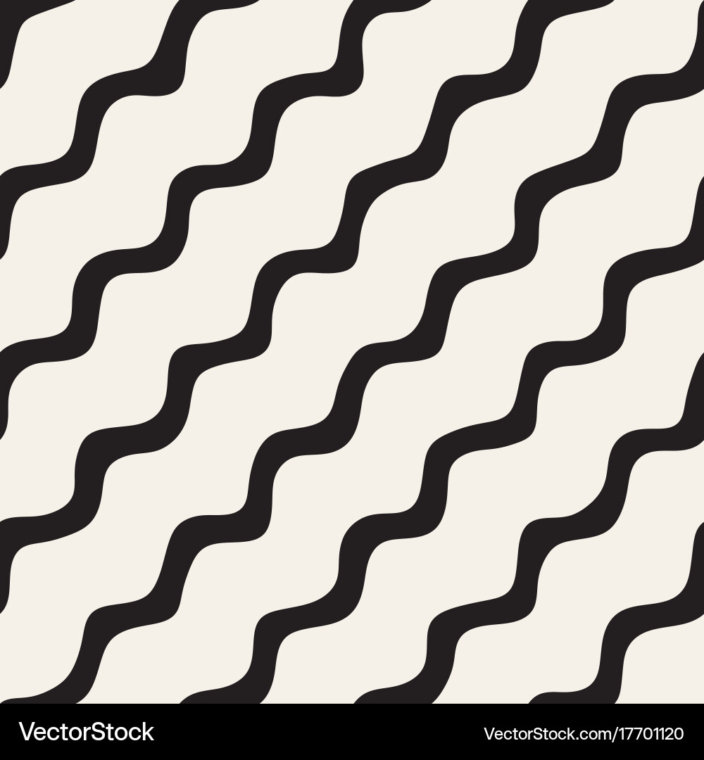 Seamless pattern with hand drawn waves abstract vector image