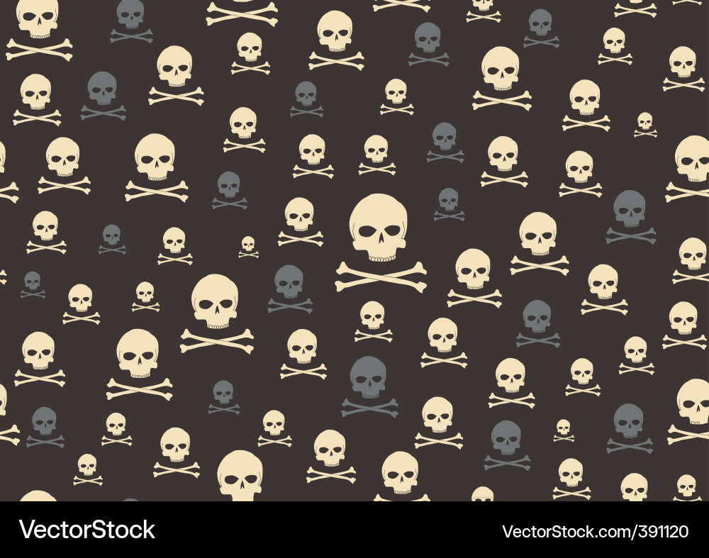 Skull and Bones Pattern Vector Image