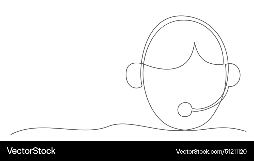 Support one line drawing isolated on white Vector Image