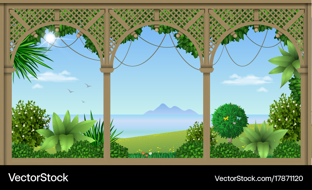 Tropical Veranda vector image