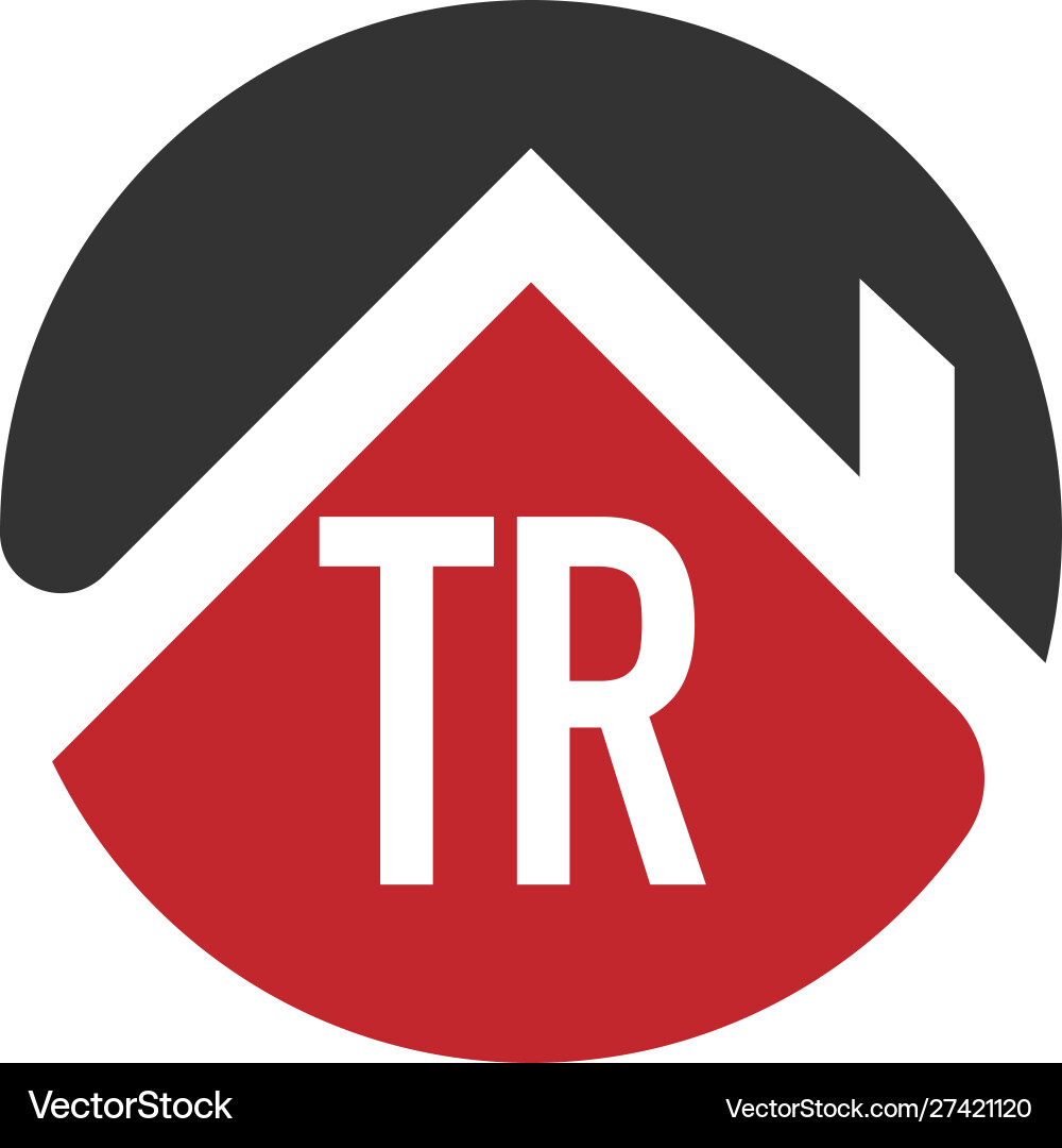 Ursprünglicher Buchstabe tr Gebäude Logo Design Vorlage Ursprünglicher Buchstabe tr Gebäude Logo Design Vorlage vektorbild