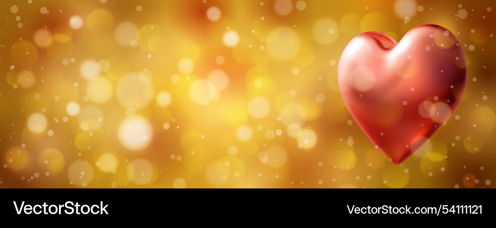Abstract bokeh background with heart Vector Image