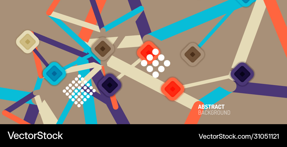 Abstract Dot Connection Pattern vector image
