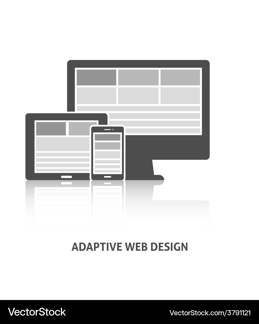Adaptive Web Layout Icon vector image