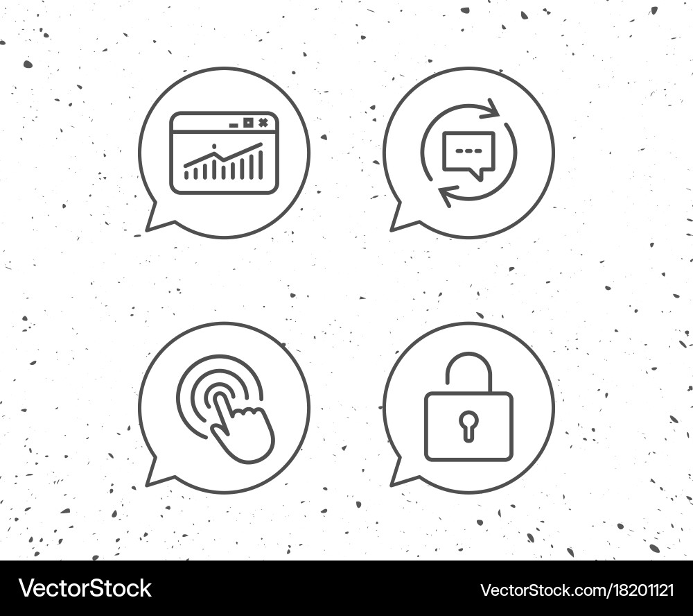 Click update comments and browser window icons vector image