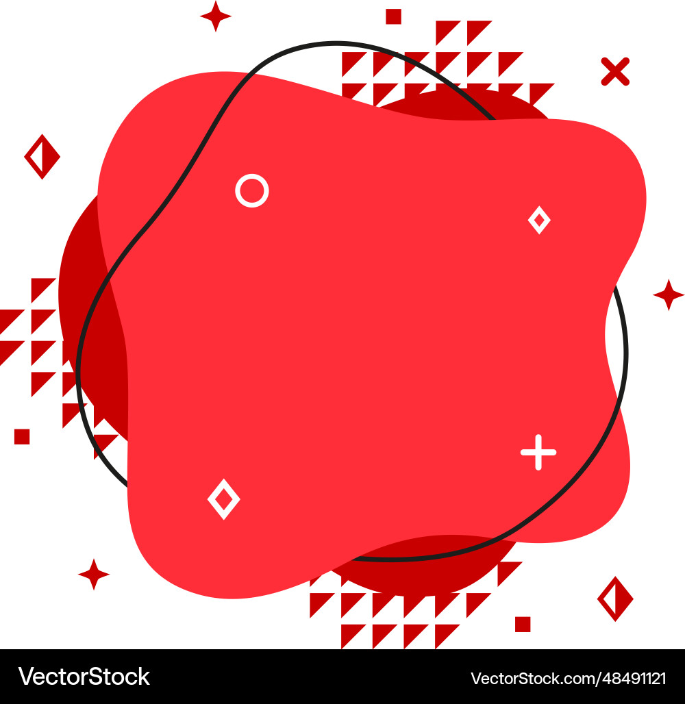 Color flow shape template fluid red element Color flow shape template fluid red element vector image