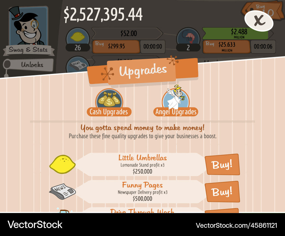 Complete set of level button game ui pop-up icon vector image