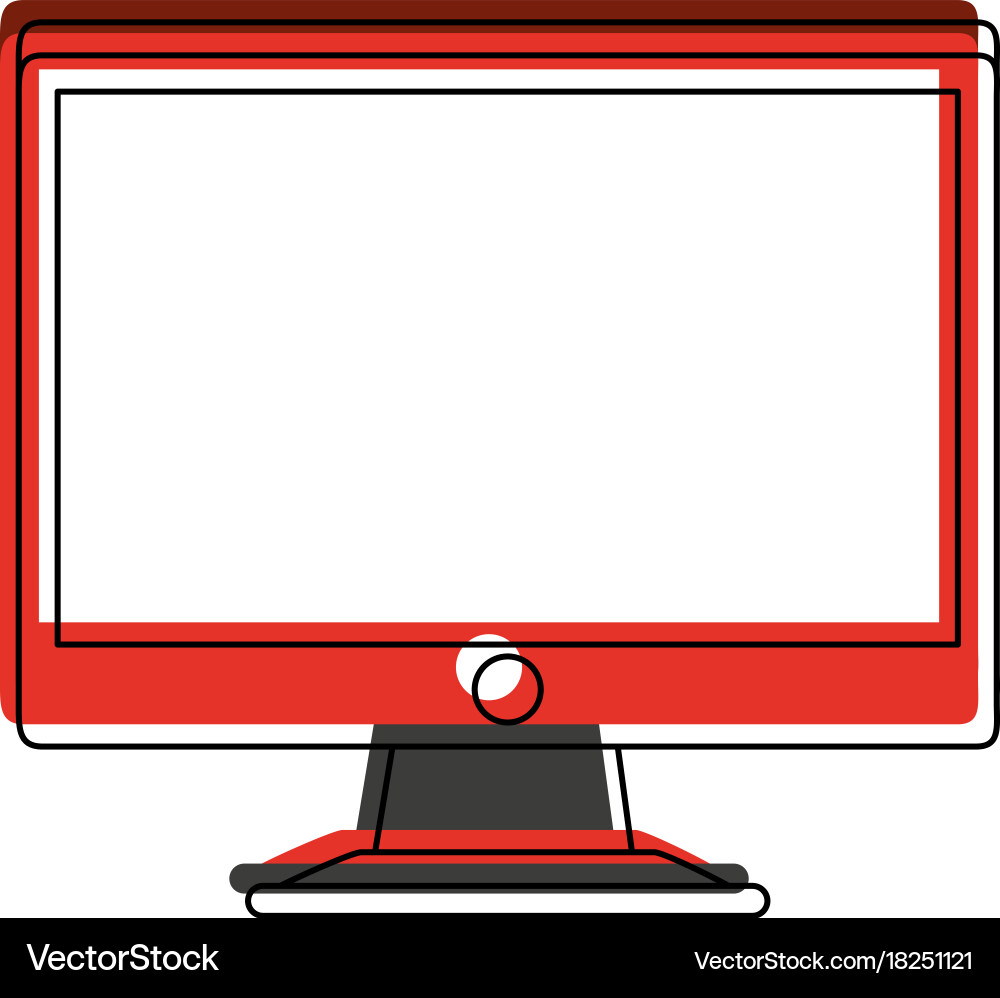 Computer monitor icon image Vector Image