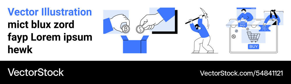 Digital transactions online security and e Digital transactions online security and e Vector Image