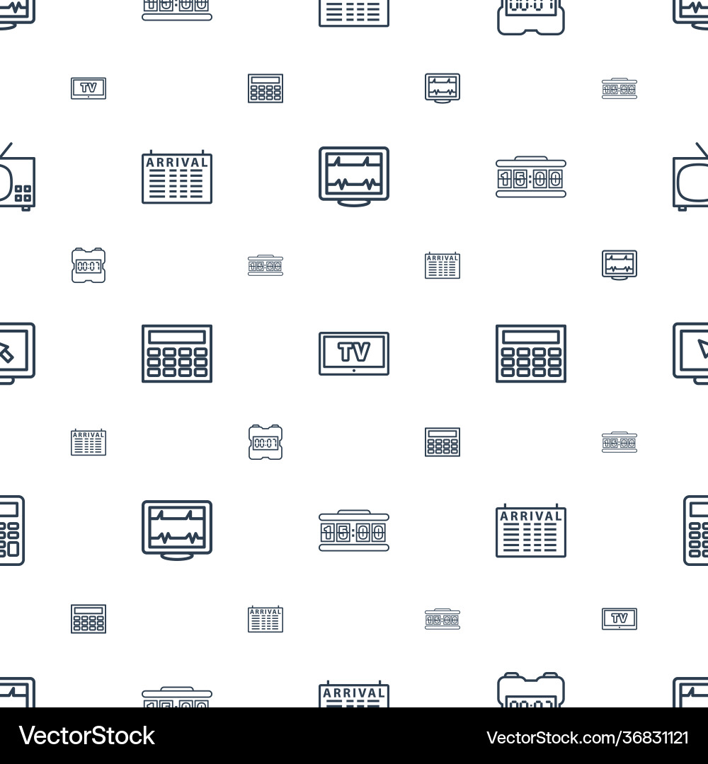 Display icons pattern seamless white background Display icons pattern seamless white background Vector Image