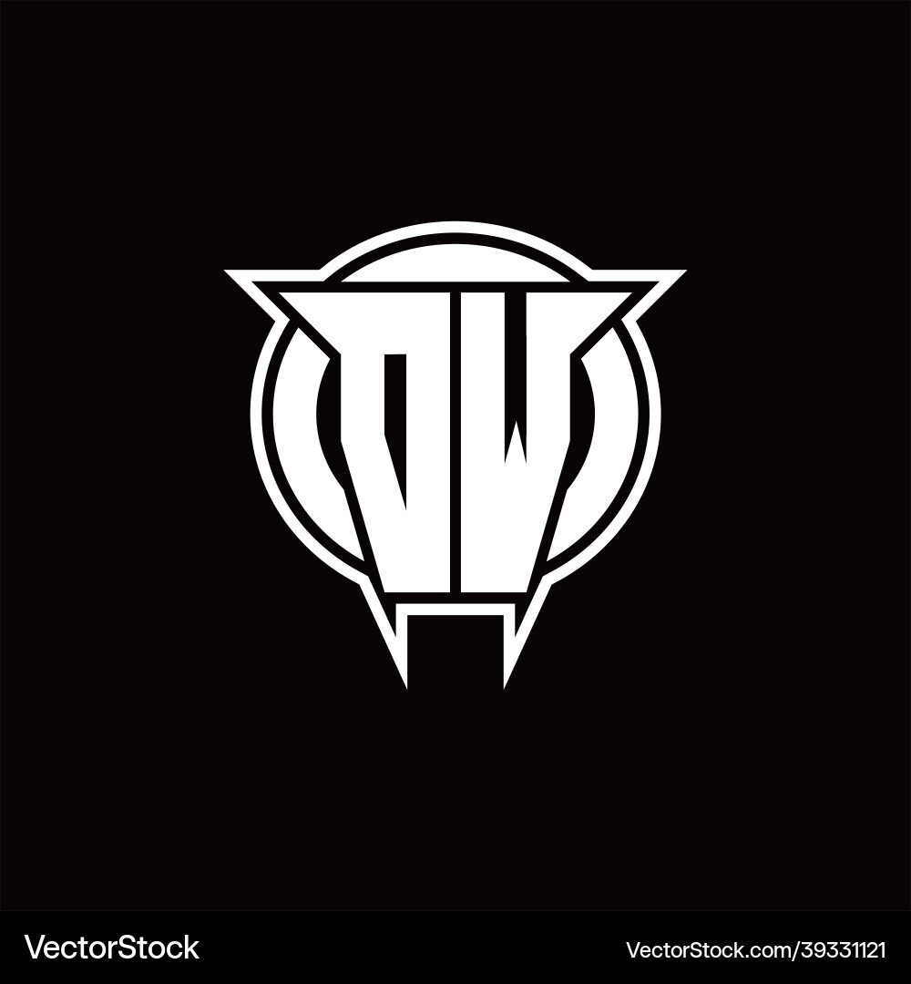 Dw logo monogram with circle rounded shape design Dw logo monogram with circle rounded shape design Vector Image