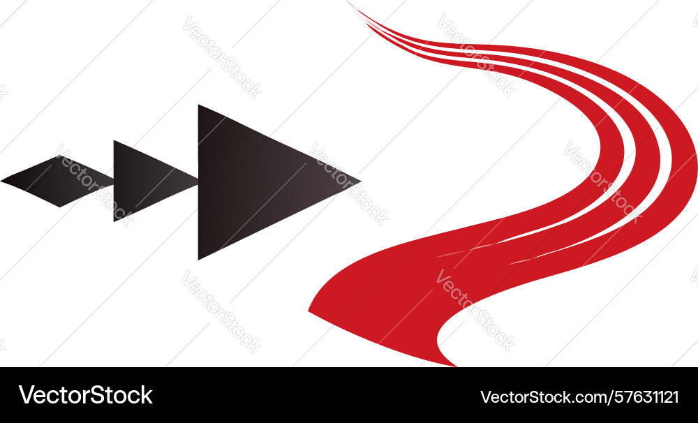 Dynamic flow arrows direction graphic design vector image