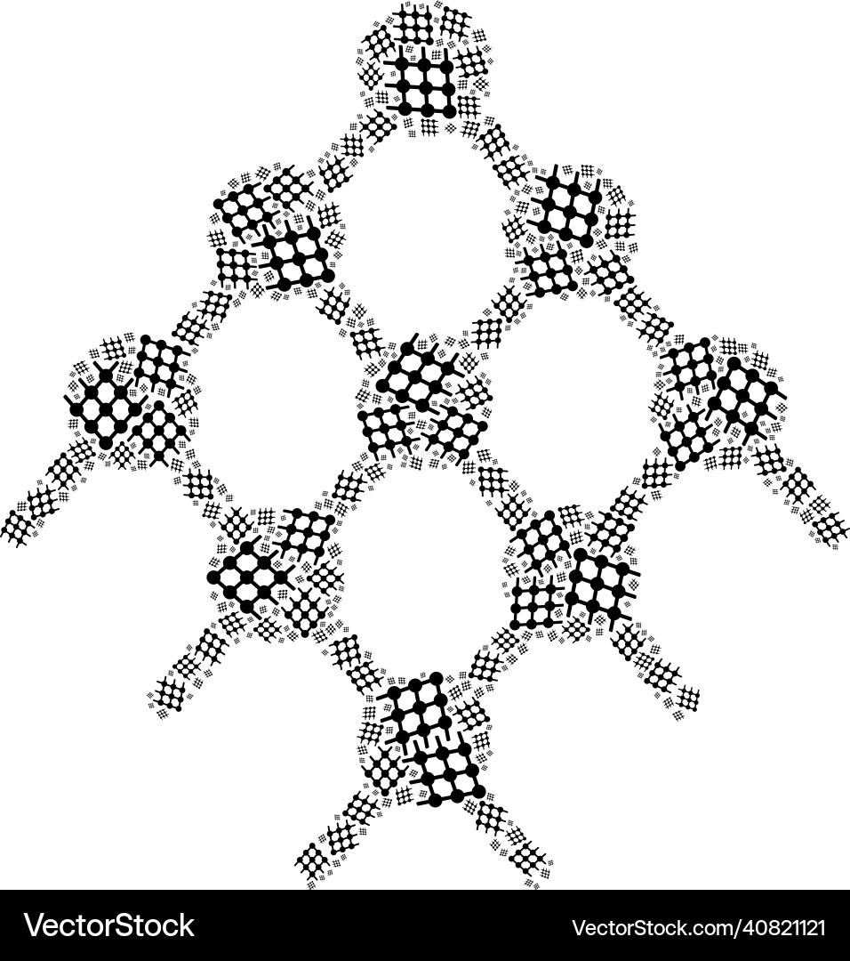 Grid dots fractal icon composition of self icons Grid dots fractal icon composition of self icons vector image
