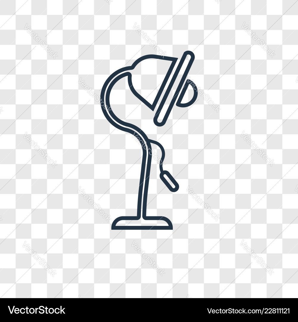 Lamp concept linear icon isolated on transparent Lamp concept linear icon isolated on transparent Vector Image