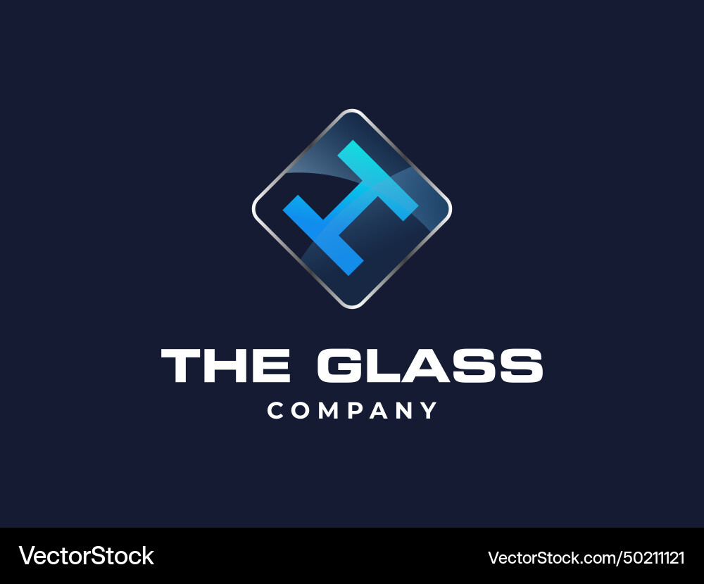 Letter a glass service company icon blue crystal Letter a glass service company icon blue crystal vector image