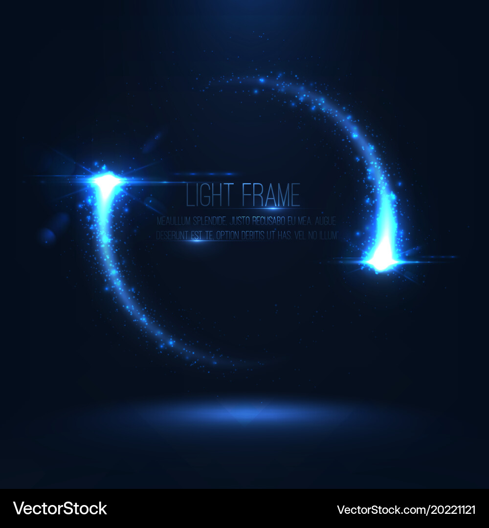 Magic frame consist of glowing particles vector image