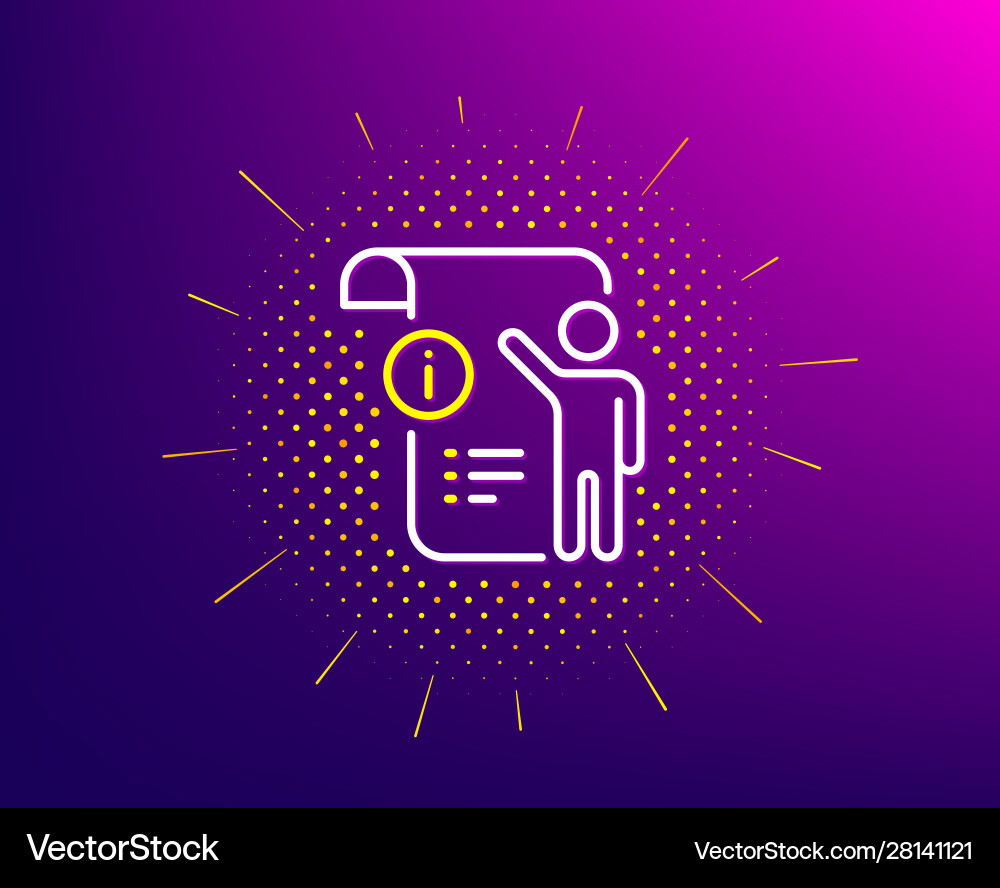 Manual doc line icon technical instruction sign Manual doc line icon technical instruction sign Vector Image