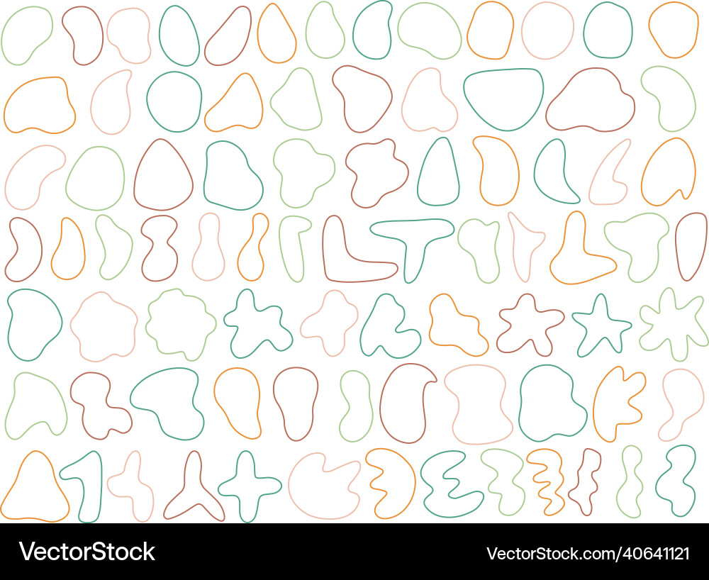 Organic blobs liquid shadows random shapes Vector Image