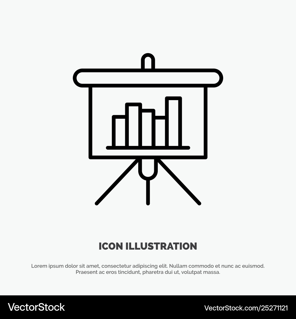 Presentation blackboard powerpoint report line Presentation blackboard powerpoint report line vector image