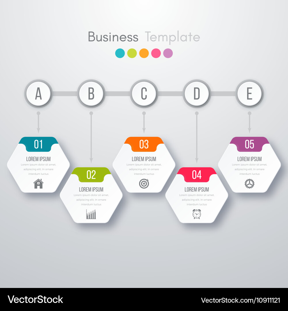 Process Workflow Template vector image