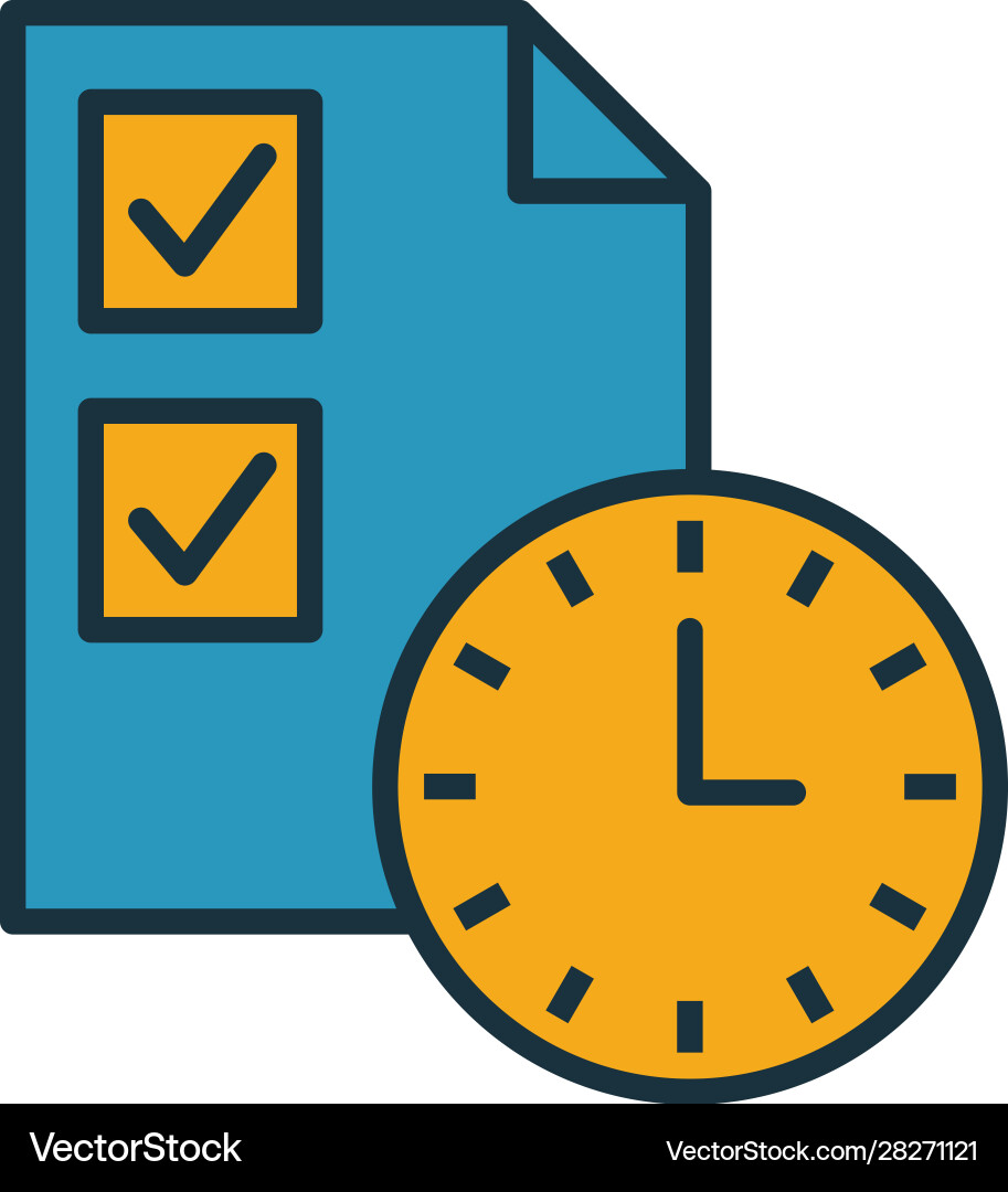 Project duration icon simple element from risk Project duration icon simple element from risk vector image