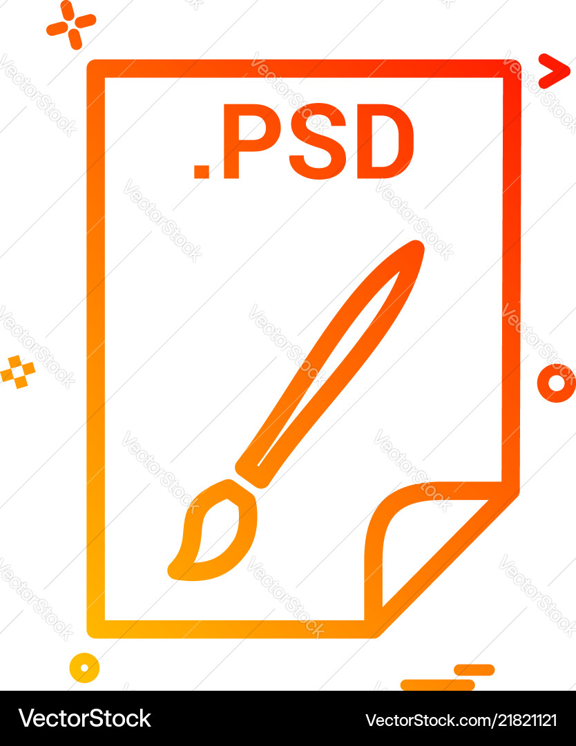 Psd application download file files format icon Psd application download file files format icon vector image