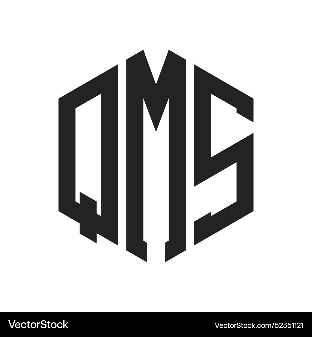 Qms logo design initial letter monogram – Royalty-Free Vector