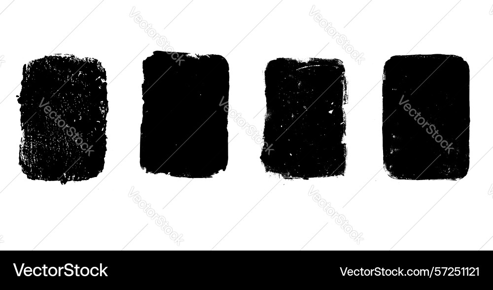 Rectangles ink callouts frames grunge text vector image