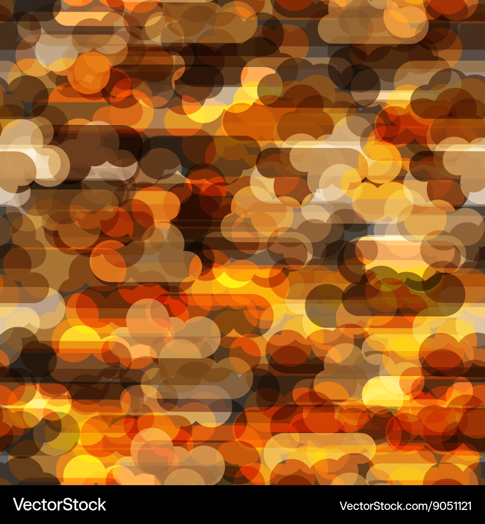Seamless pattern wth transparent clouds in warm vector image