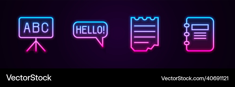 Set line chalkboard hello in different languages Set line chalkboard hello in different languages vector image
