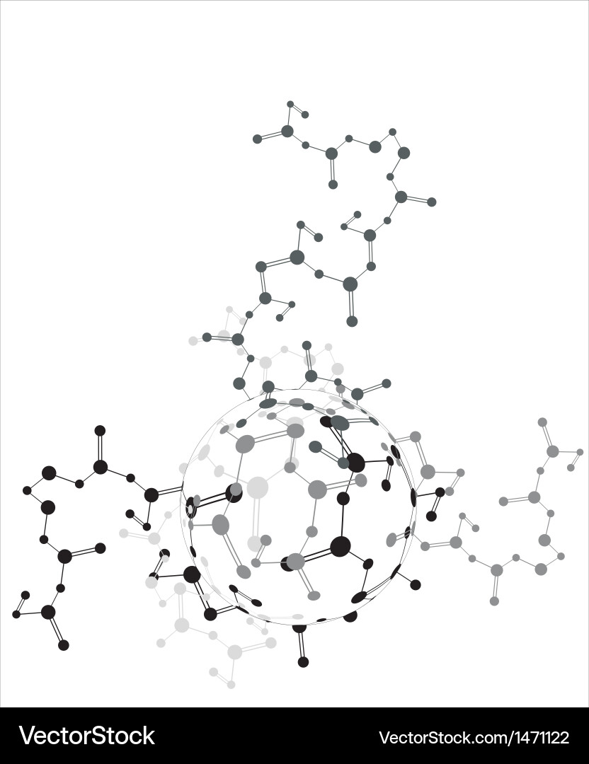 Abstract molecular structure background vector image