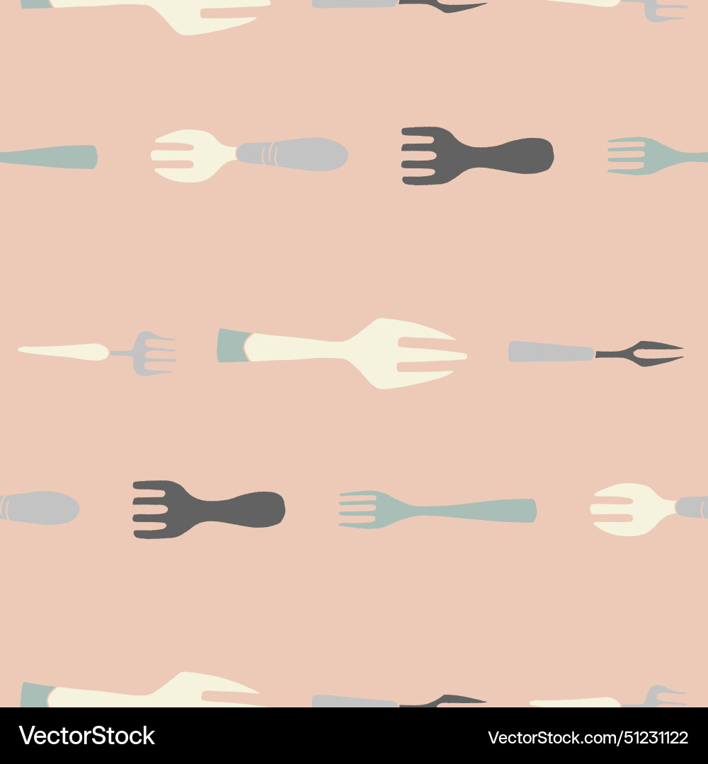 Bunch of fork seamless pattern design Vector Image